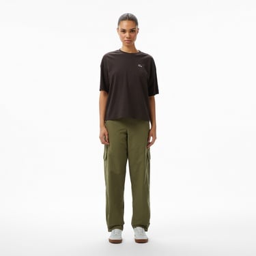  Lacoste Kadın Oversize Fit Haki Pantolon