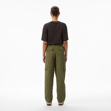  Lacoste Kadın Oversize Fit Haki Pantolon