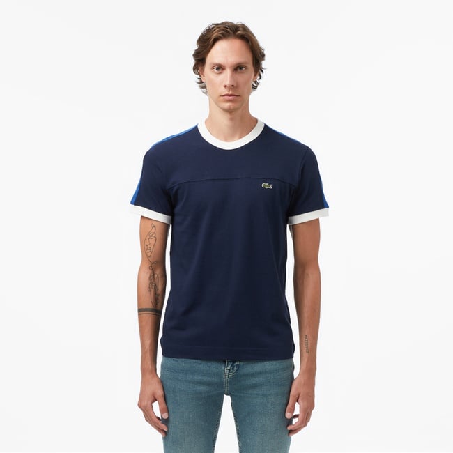  Lacoste Erkek Regular Fit Bisiklet Yaka Lacivert T-Shirt