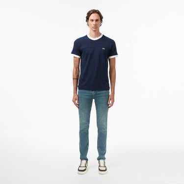  Lacoste Erkek Regular Fit Bisiklet Yaka Lacivert T-Shirt