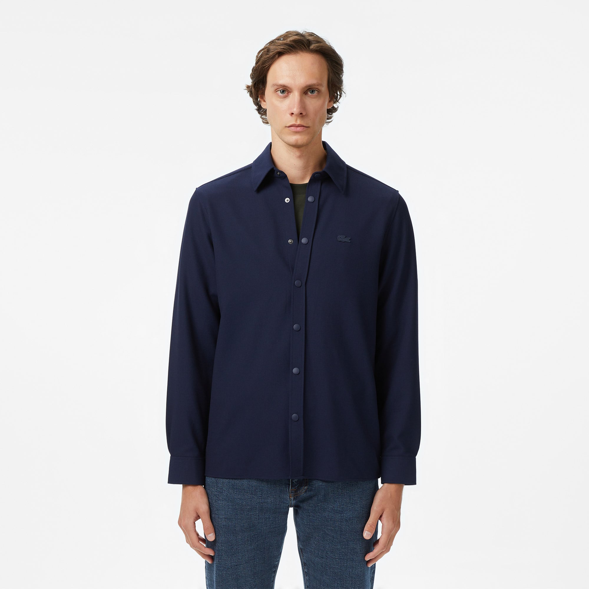  Lacoste Erkek Regular Fit Lacivert Gömlek