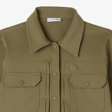  Lacoste Kadın Haki Dış Gömlek