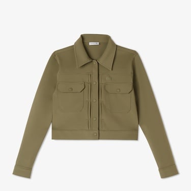  Lacoste Kadın Haki Dış Gömlek