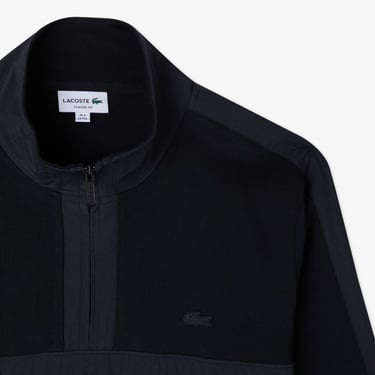  Lacoste Erkek Classic Fit Yarım Fermuarlı Siyah Sweatshirt