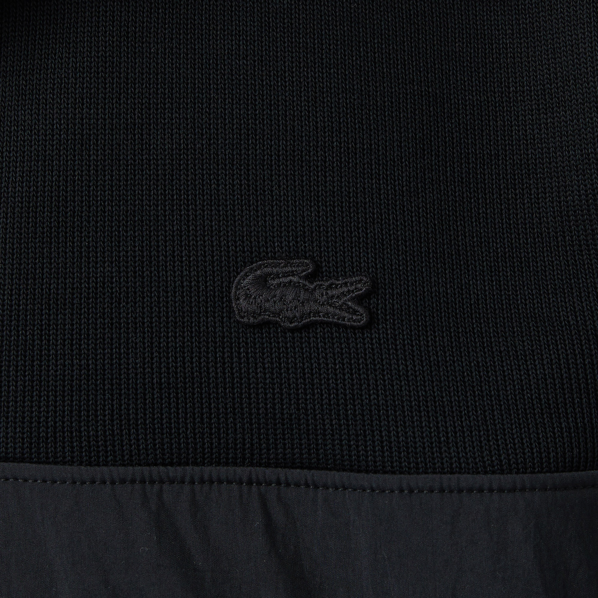 Lacoste Erkek Classic Fit Yarım Fermuarlı Siyah Sweatshirt