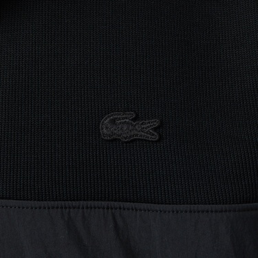  Lacoste Erkek Classic Fit Yarım Fermuarlı Siyah Sweatshirt