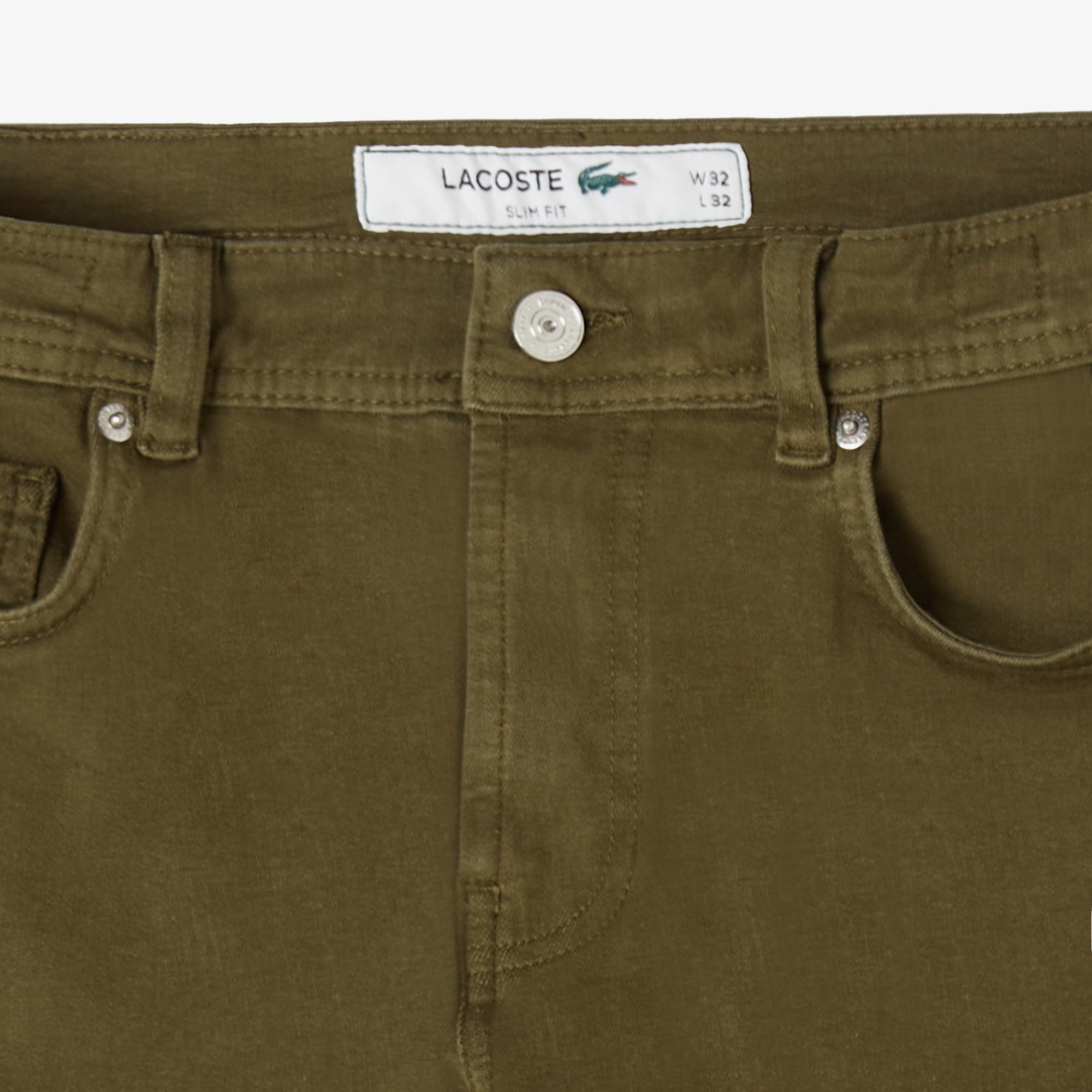 Lacoste Erkek Slim Fit Haki Jean Pantolon