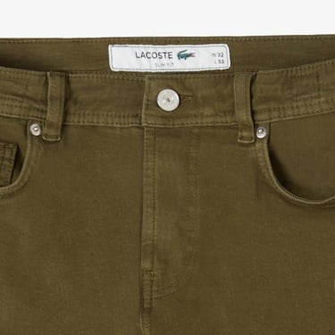  Lacoste Erkek Slim Fit Haki Jean Pantolon