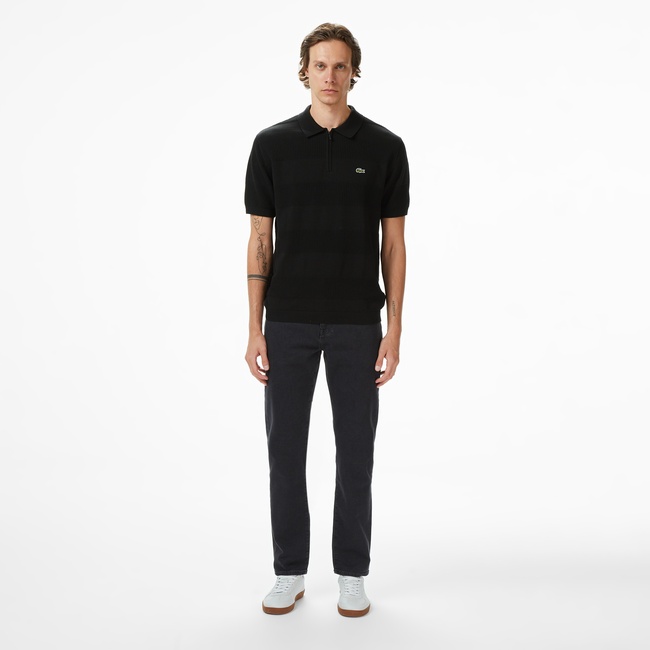  Lacoste Erkek Regular Fit Siyah Jean Pantolon