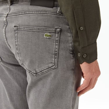  Lacoste Erkek Regular Fit Gri Jean Pantolon