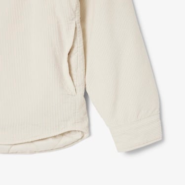  Lacoste Erkek Relaxed Fit Kadife Krem Dış Gömlek