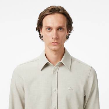  Lacoste Erkek Regular Fit Bej Gömlek