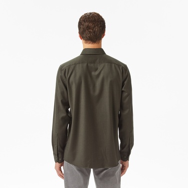  Lacoste Erkek Regular Fit Koyu Yeşil Gömlek