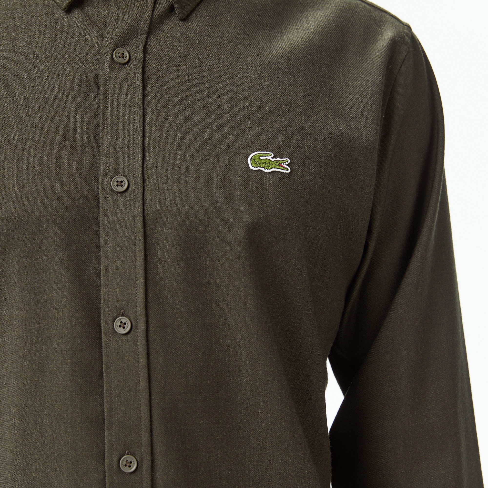 Lacoste Erkek Regular Fit Koyu Yeşil Gömlek