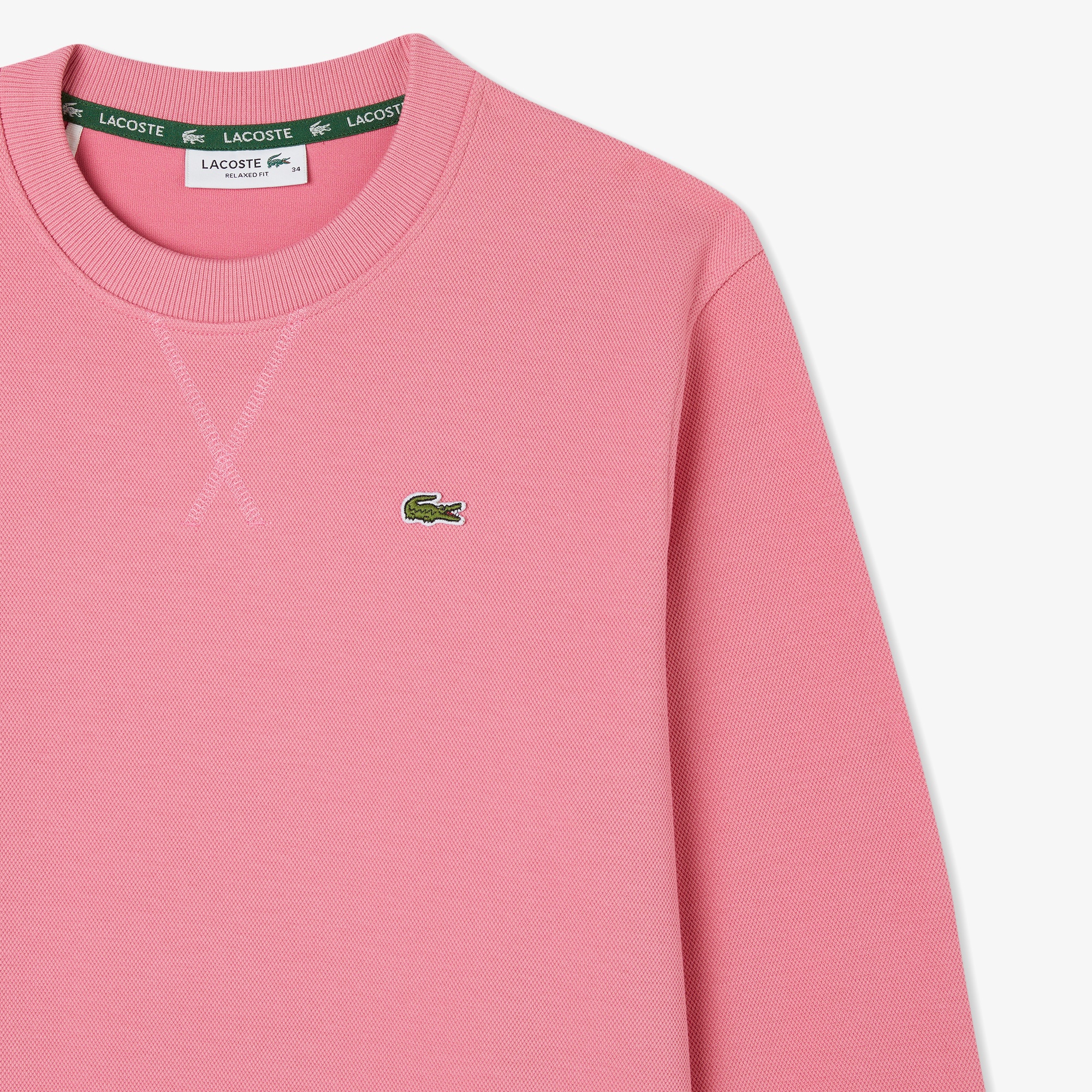 Lacoste Kadın Relaxed Fit Bisiklet Yaka Pembe Sweatshirt