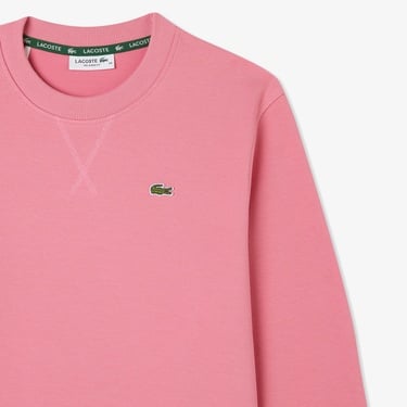  Lacoste Kadın Relaxed Fit Bisiklet Yaka Pembe Sweatshirt