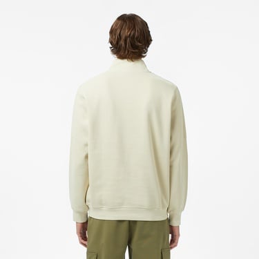  Lacoste Erkek Classic Fit Yarım Fermuarlı Bej Sweatshirt