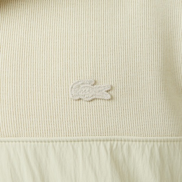 Lacoste Erkek Classic Fit Yarım Fermuarlı Bej Sweatshirt