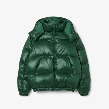  Erkek Relaxed Fit Kapüşonlu Yeşil Mont