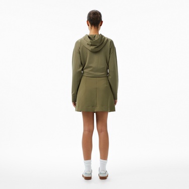  Lacoste Kadın Classic Fit Haki Etek