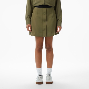  Lacoste Kadın Classic Fit Haki Etek