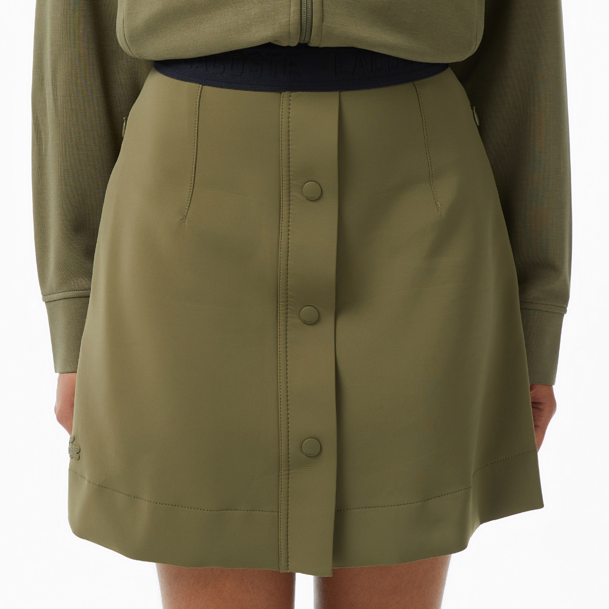 Lacoste Kadın Classic Fit Haki Etek