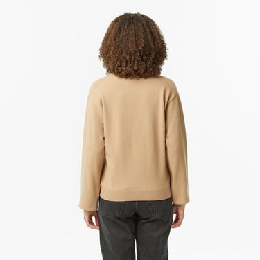  Lacoste Kadın Classic Fit Polo Yaka Bej Kazak