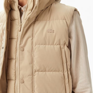  Erkek Kapüşonlu Açık Kahverengi Yelek