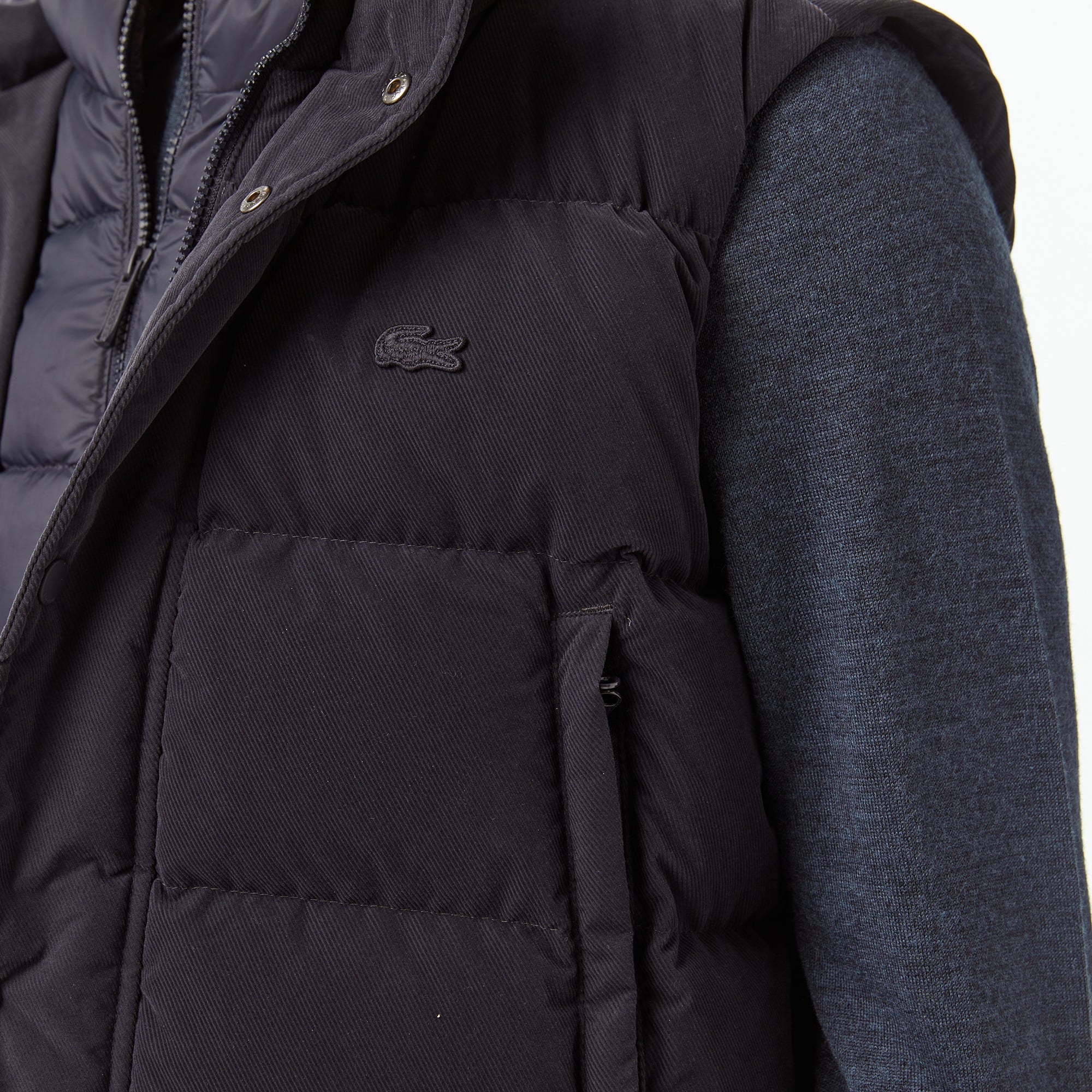 Erkek Kapüşonlu Lacivert Yelek