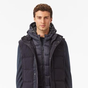  Erkek Kapüşonlu Lacivert Yelek