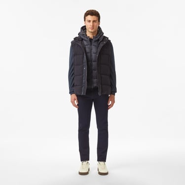  Erkek Kapüşonlu Lacivert Yelek