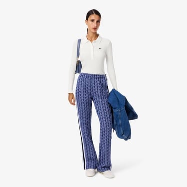  Lacoste L.12.D Kadın Slim Fit Uzun Kollu Beyaz Polo