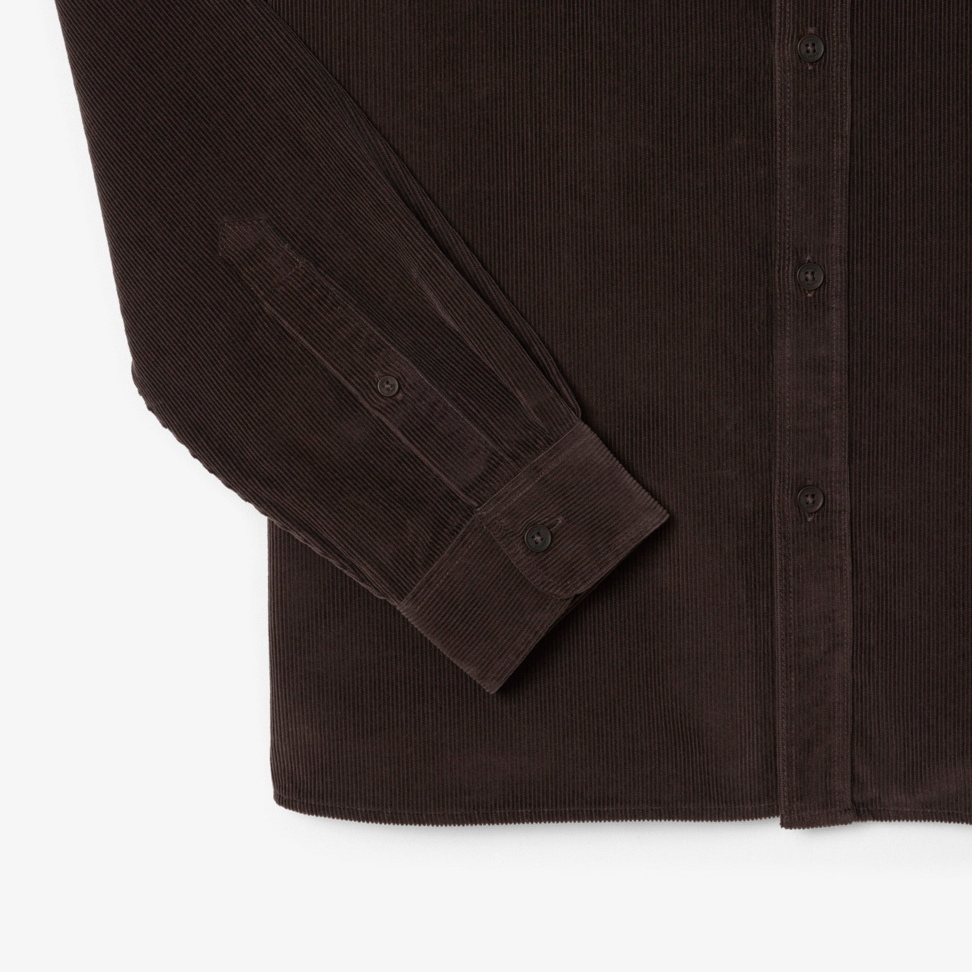 Lacoste Erkek Regular Fit Kadife Kahverengi Gömlek