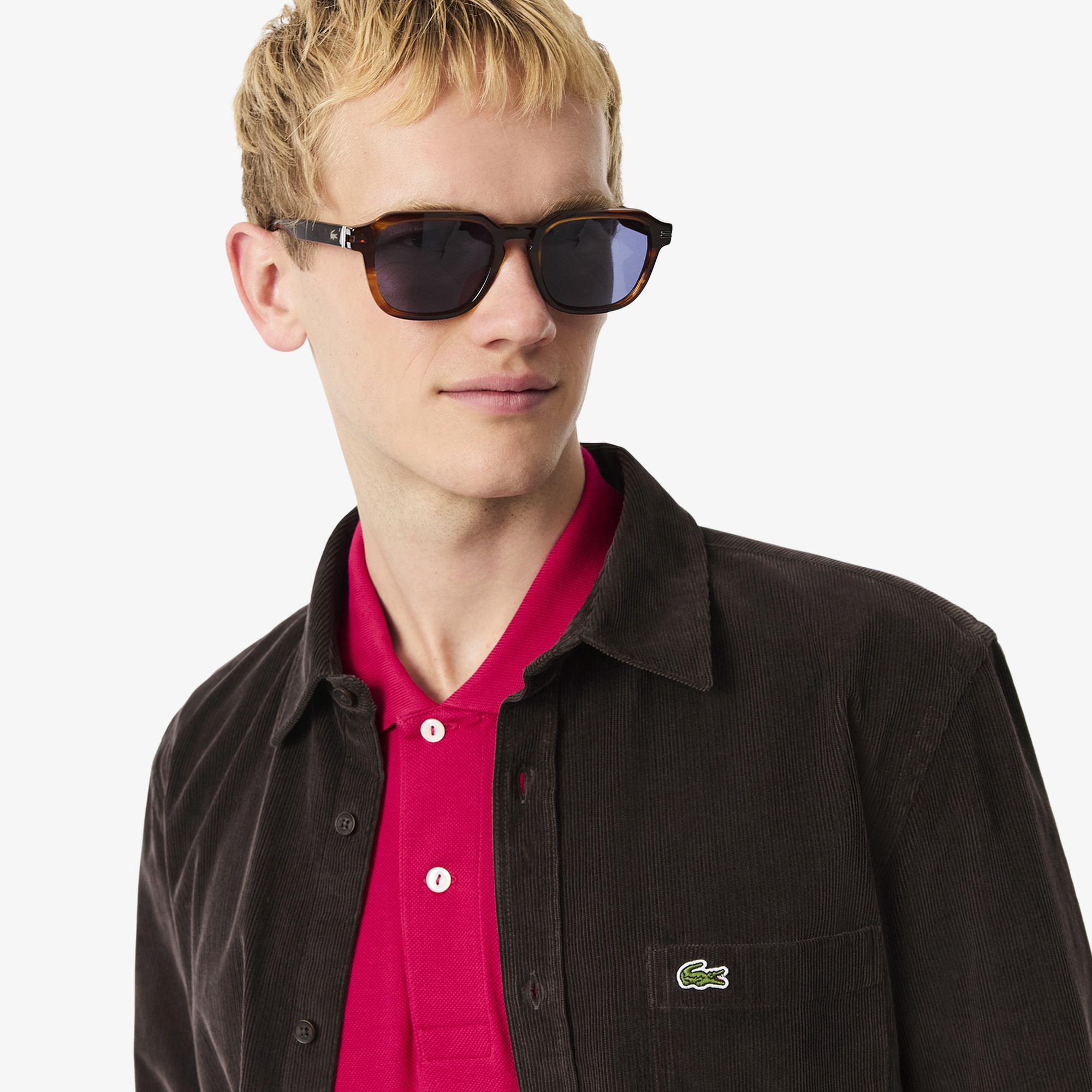 Lacoste Erkek Regular Fit Kadife Kahverengi Gömlek