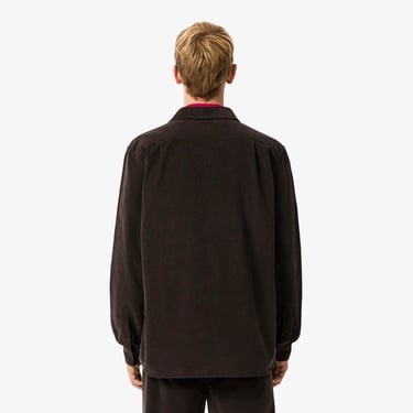  Lacoste Erkek Regular Fit Kadife Kahverengi Gömlek