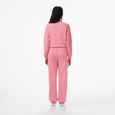  Lacoste Kadın Straight Fit Pembe Eşofman Altı