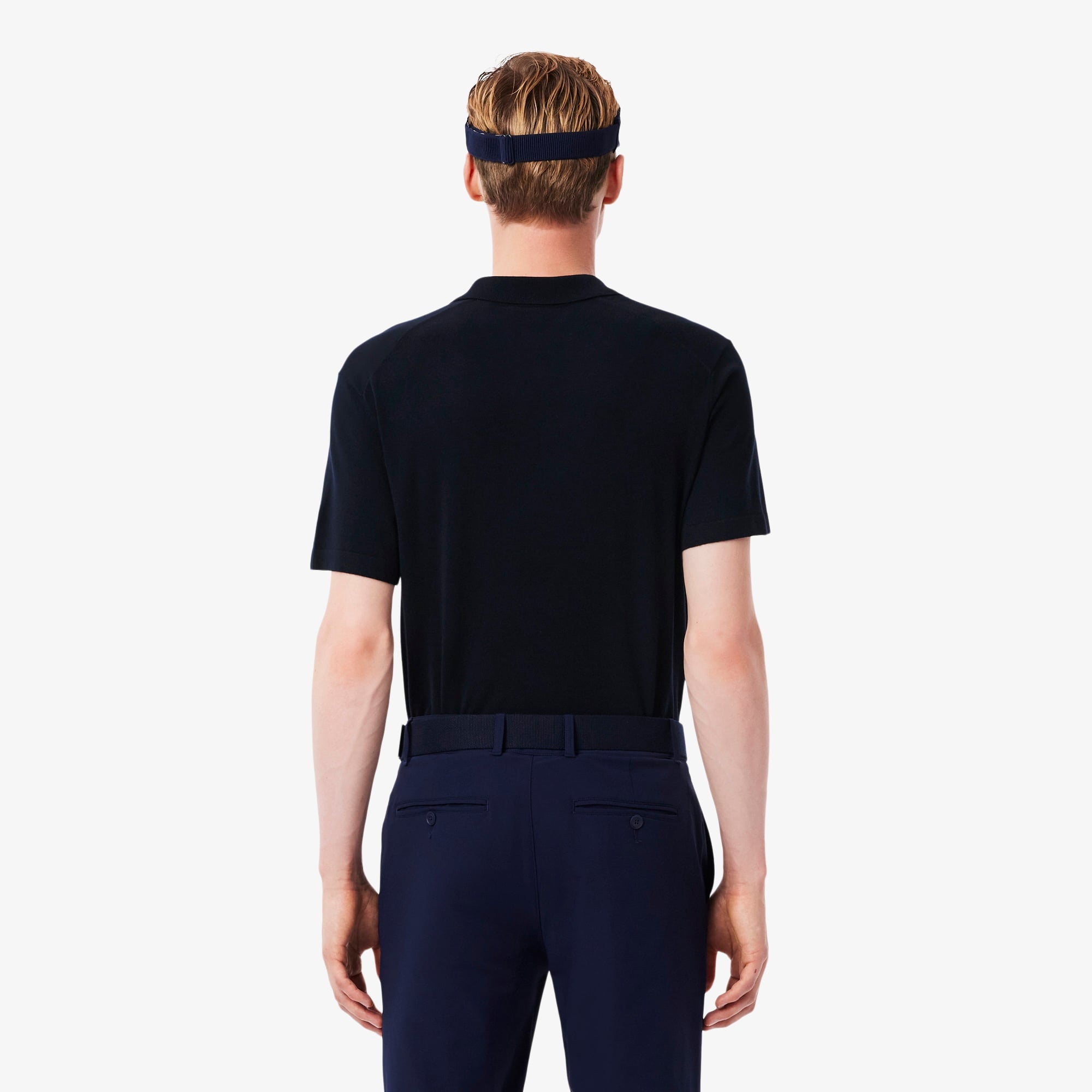 Lacoste Erkek Classic Fit Kısa Kollu Polo Yaka Lacivert Triko