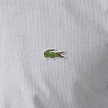  Lacoste Erkek Slim Fit Düğmeli Yaka Renk Bloklu Lacivert Gömlek