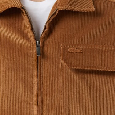  Lacoste Erkek Relaxed Fit Fermuarlı Kahverengi Dış Gömlek