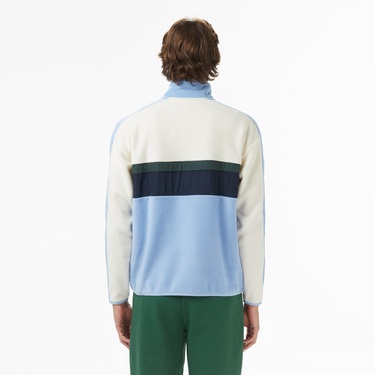  Lacoste Erkek Loose Fit Renk Bloklu Açık Mavi Sweatshirt
