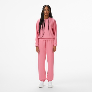  Lacoste Kadın Straight Fit Pembe Eşofman Altı