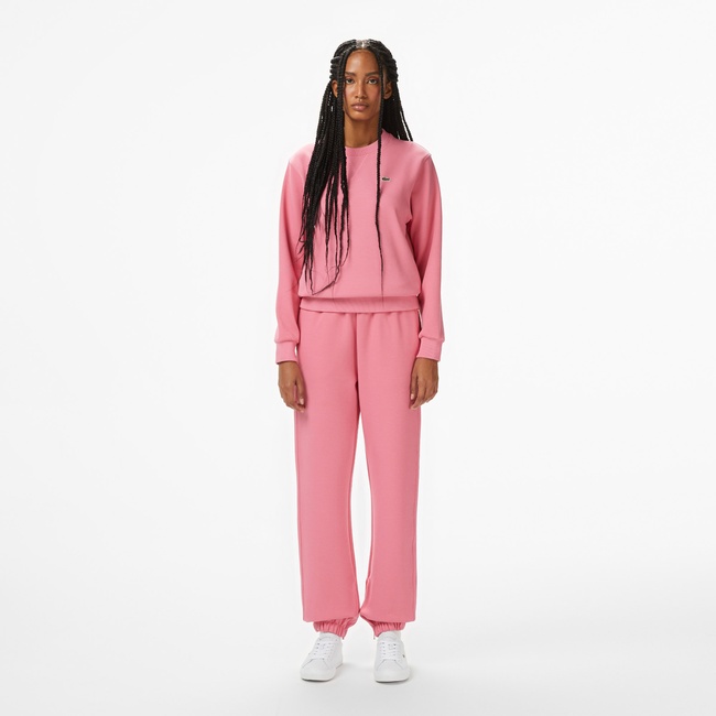  Lacoste Kadın Straight Fit Pembe Eşofman Altı