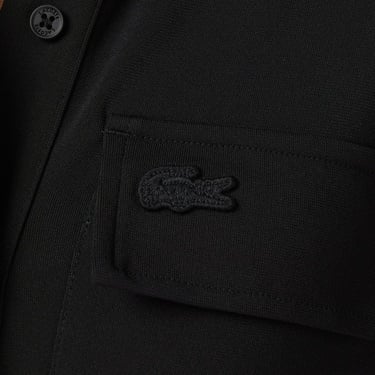  Lacoste Kadın Slim Fit Uzun Kollu Siyah Elbise