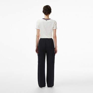  Lacoste Kadın Relaxed Fit Siyah Eşofman Altı