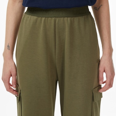  Lacoste Kadın Relaxed Fit Haki Eşofman Altı