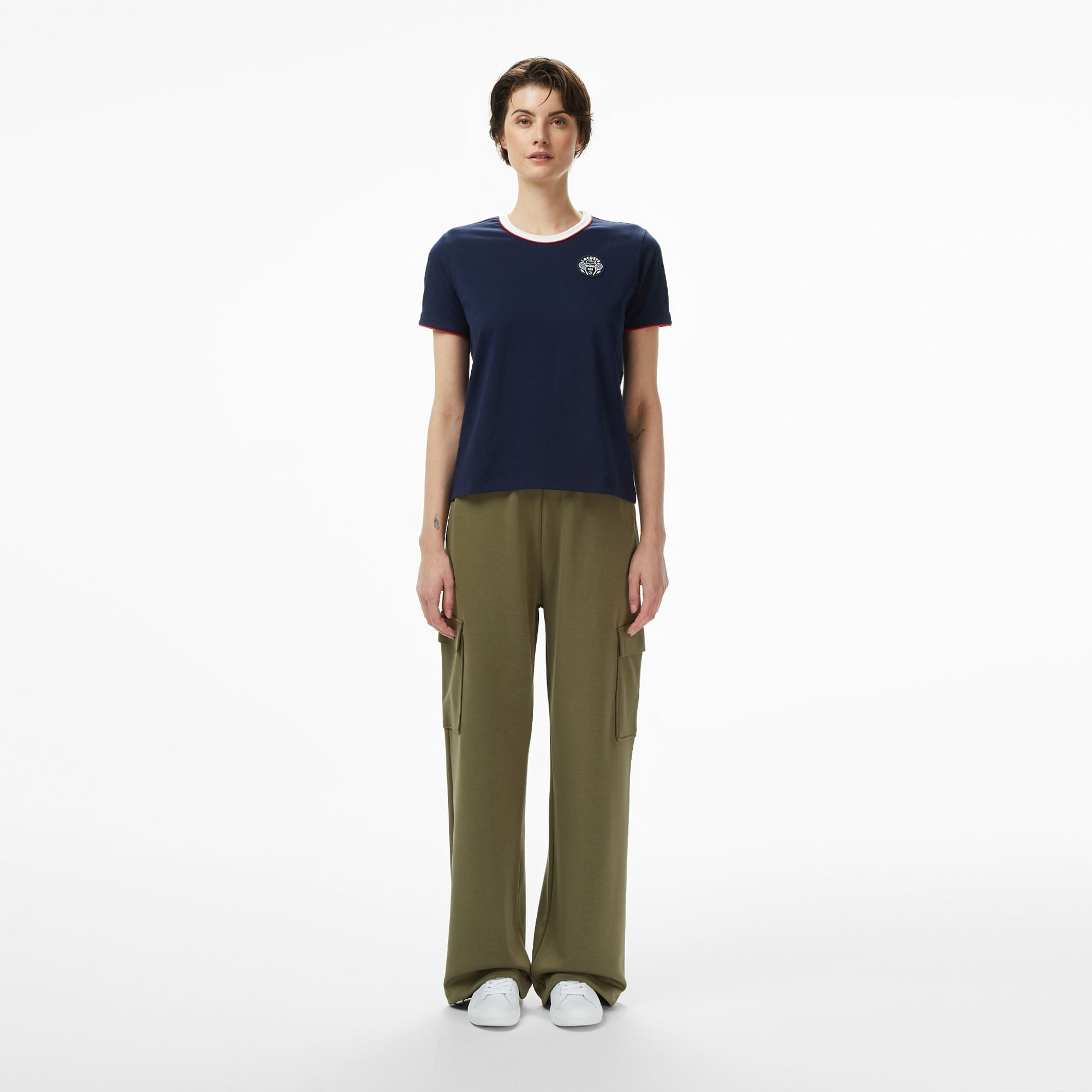  Lacoste Kadın Relaxed Fit Haki Eşofman Altı