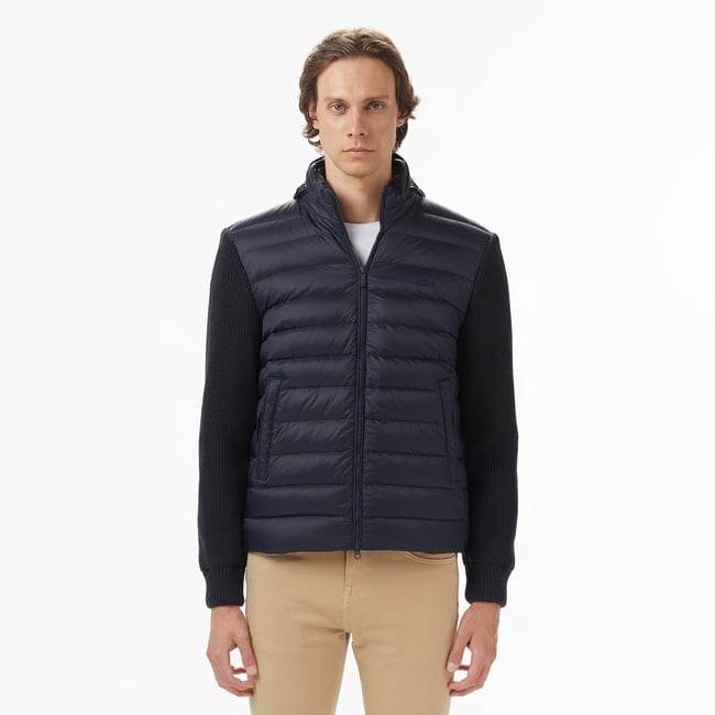  Lacoste Erkek Regular Fit Kapüşonlu Lacivert Mont