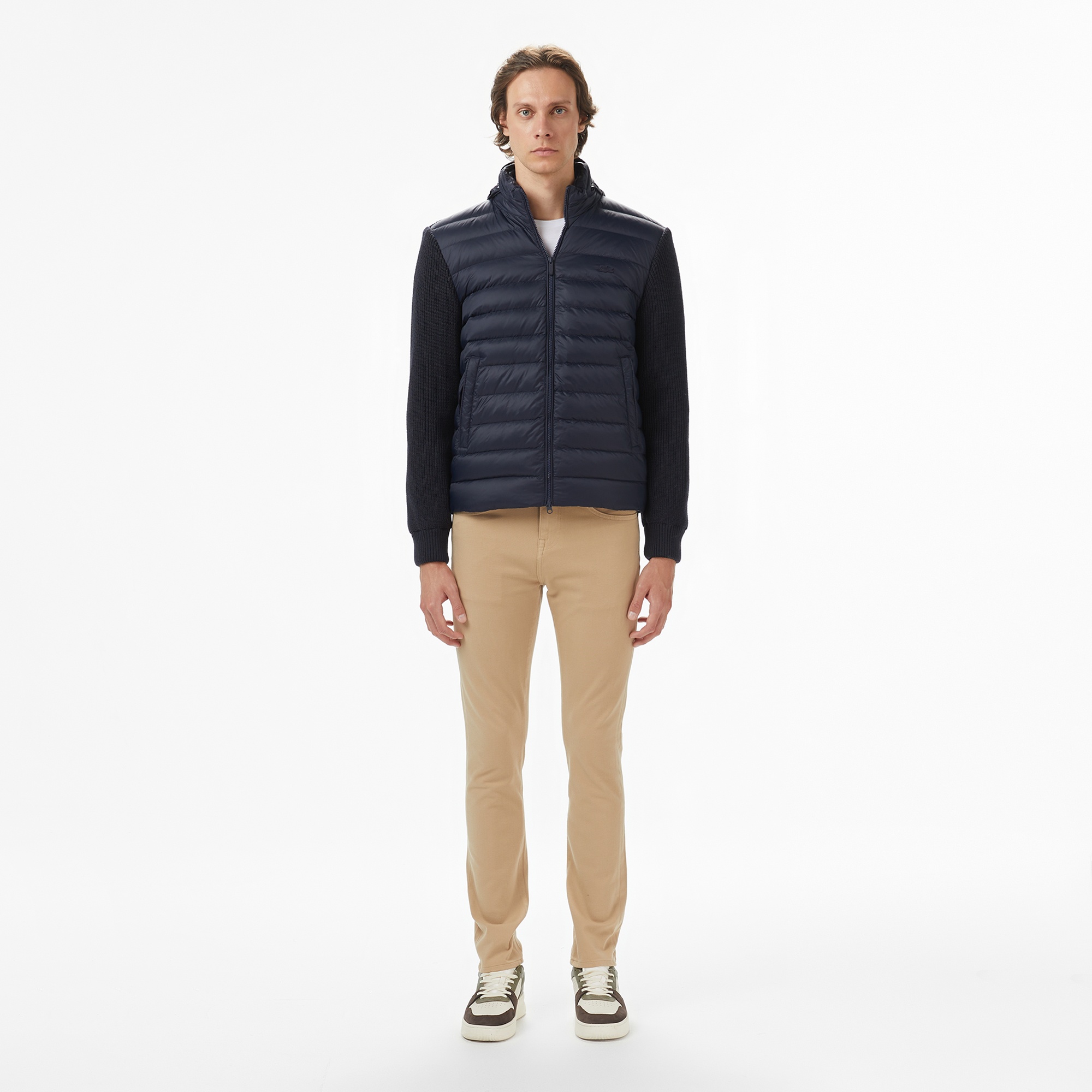 Lacoste Erkek Regular Fit Kapüşonlu Lacivert Mont