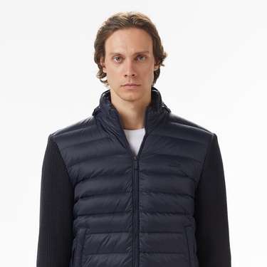  Lacoste Erkek Regular Fit Kapüşonlu Lacivert Mont