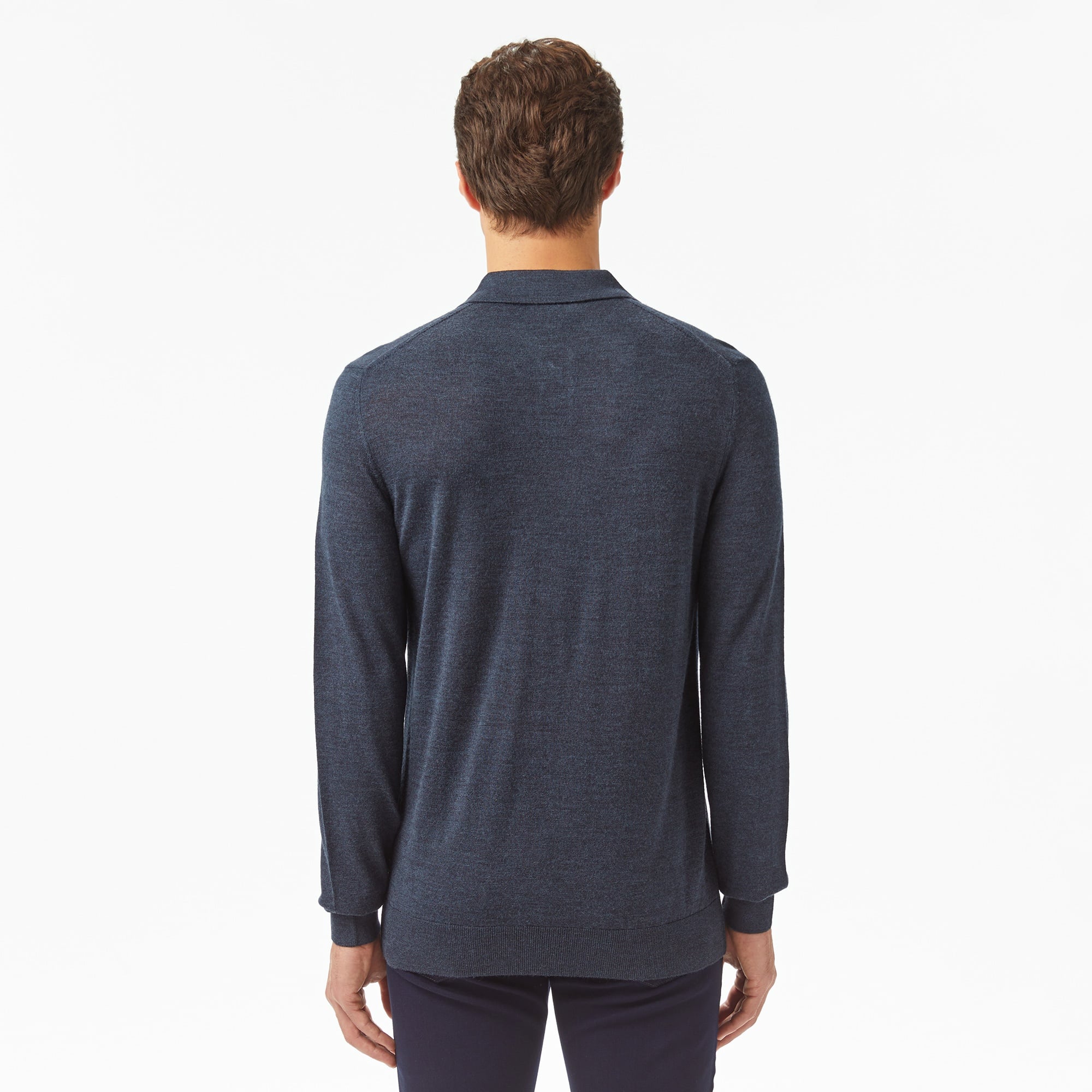 Erkek Classic Fit Polo Yaka Lacivert Kazak